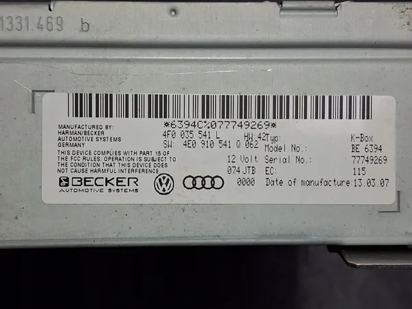 Audi A6 C6 Radio Tuner Module OEM 4F0035541L image 3