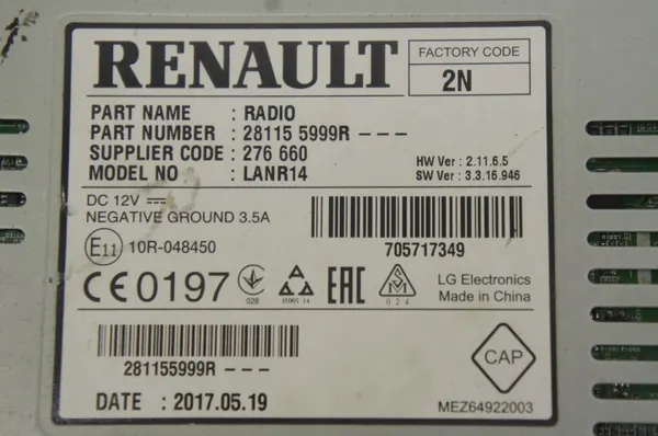Renault Koleos II Radio Media Navi OEM 281155999R image 7