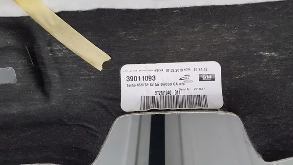 Plafonnier Opel Corsa E OEM 39011093 - Occasion Original image 5