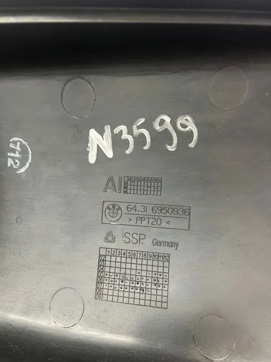 BMW E60 E61 E63 Cabinfilter Behuizing Rechts OEM 6945204 image 2