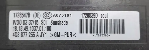 OEM 4G8877355A JY1 Schiebedachrollo Audi A6 C7 Schwarz image 10