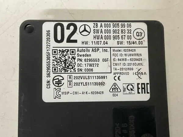 Körfältsassistanssensor Mercedes-Benz OE A0009059906 image 9