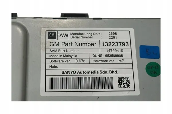 OEM 14799410 Navigointinäyttö Opel Insignia A:lle image 7