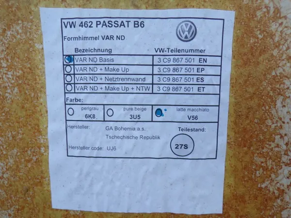 Plafonnier OEM pour Volkswagen Passat B6 Break (F1) image 9