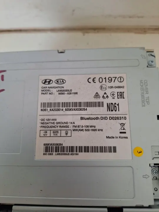 OEM 96560A2611WK CD-vaihtaja Kia Pro Cee'd 1.6L Diesel image 3