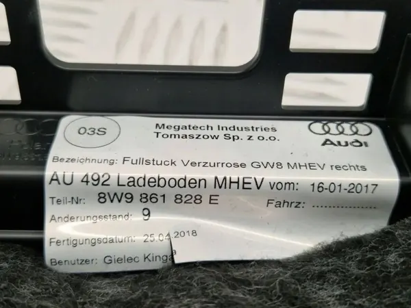Peça de acabamento Audi OE 8W9861828E para A4 Avant image 6