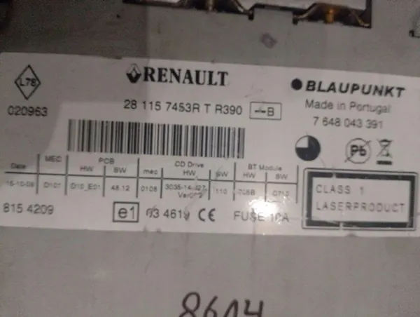 Rádio CD Renault Clio III OEM 281157453R - Usado image 5