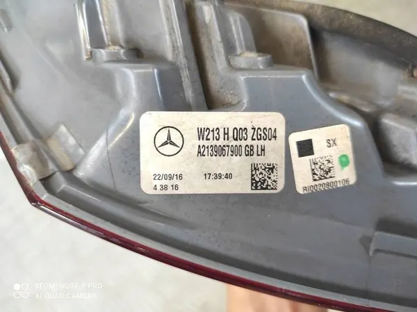 MERCEDES W213 SEDAN LINKER ACHTERLICHT A2139067900 image 7