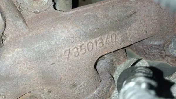 Avgasgrenrör OEM 73501340 Fiat Punto 1.3L image 3