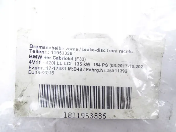 Barre stabilisatrice avant 20mm OEM 6792118 BMW 4 F33 image 5