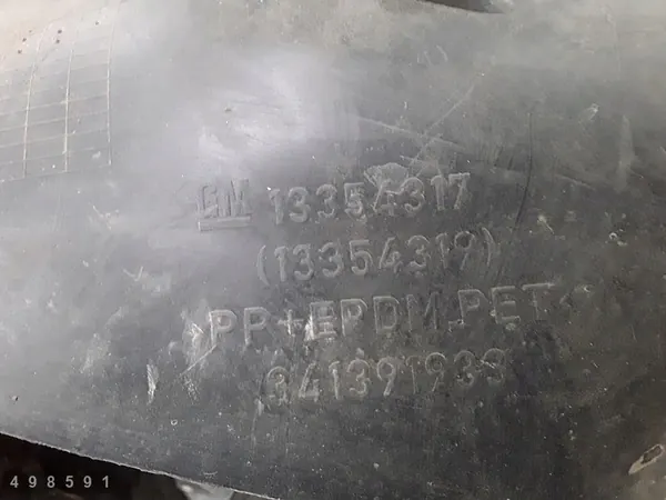 OPEL ASTRA J HB 1.7 CDTI Front Right Wheel Arch 13354317 image 4