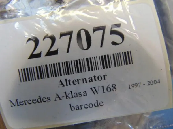 Vaihtovirtageneraattori Mercedes A-Klasse W168 1.7 CDI image 8