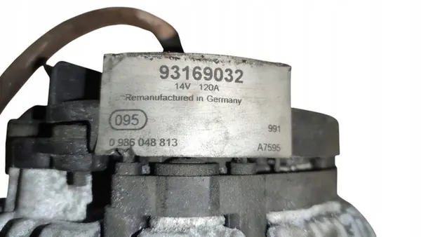 Vaihtovirtageneraattori Opel Astra H Zafira B 1.9 CDTI 93169032 image 8