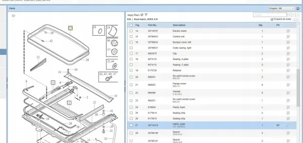 Toit ouvrant Volvo XC90 2003 OEM 30716378 image 5