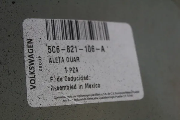 Parafango Anteriore Destro VW Jetta VI 5C 5C6 OEM 5C6821106A image 4