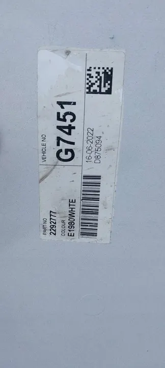 Daf XG Rechts Middenstuk Wit Origineel image 3