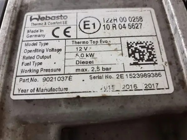 Webasto verwarming SsangYong Rexton 2007 OEM 9021037E image 4