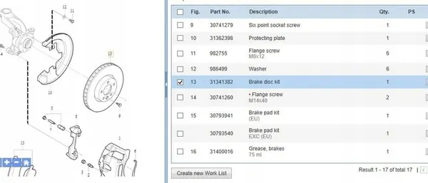 Conjunto de Pinças e Discos de Freio Volvo S80 II 30769059 image 8