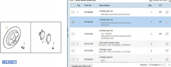 Conjunto de Pinças e Discos de Freio Volvo S80 II 30769059 image 9