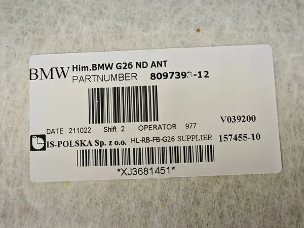 Plafondconsole OEM 8097393 Zwart voor BMW G26 image 7