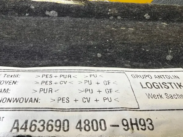 OEM A4636904800 Alcantara Katto Musta Mercedes G W463 image 10