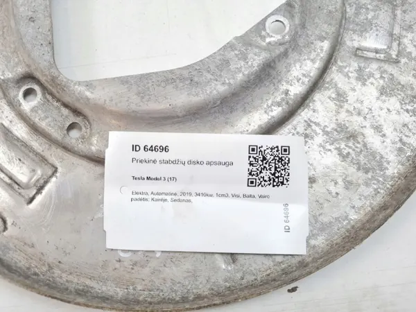 Tesla Model 3 Voor remschild OEM 1044661B image 5