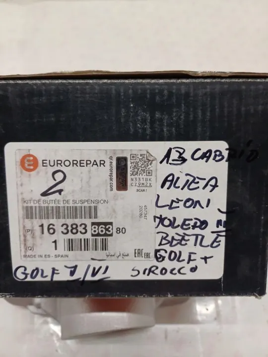 Kit réparation support amortisseur OEM 1638386380 - Eurorepar image 3