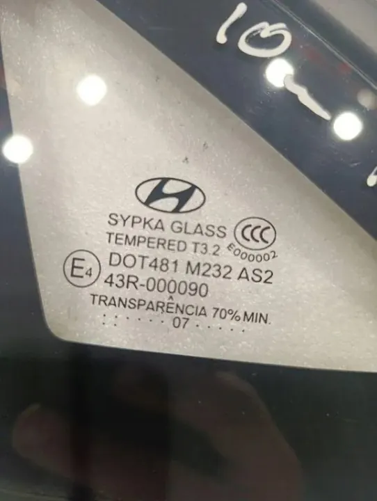 Begagnad vänster framruta OEM DOT481M232AS2 Hyundai image 4