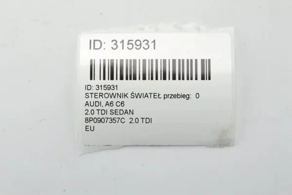 Audi A3 S3 8P 2006 Valo-ohjausmoduuli OEM 8P0907357C image 5