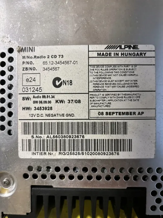 Lecteur MINI R56 OEM 3454567 - État d'occasion image 5