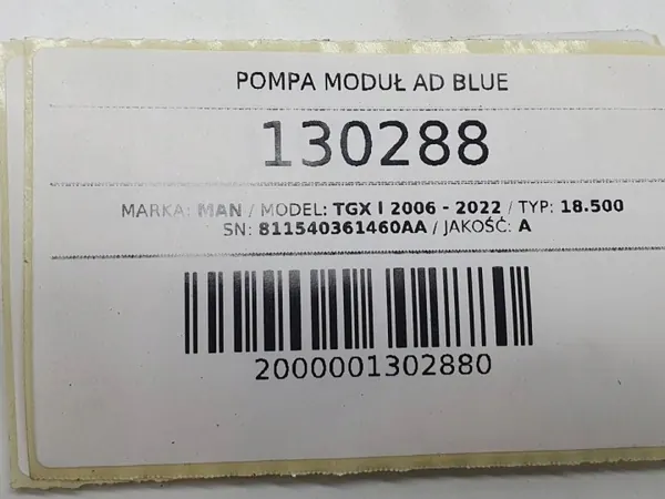 Module Pompe AdBlue OEM 811540361460AA pour MAN TGS image 7