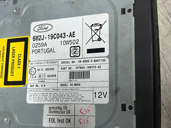Lecteur de plaque Ford S-Max OEM 6M2J-19C043-AE image 5