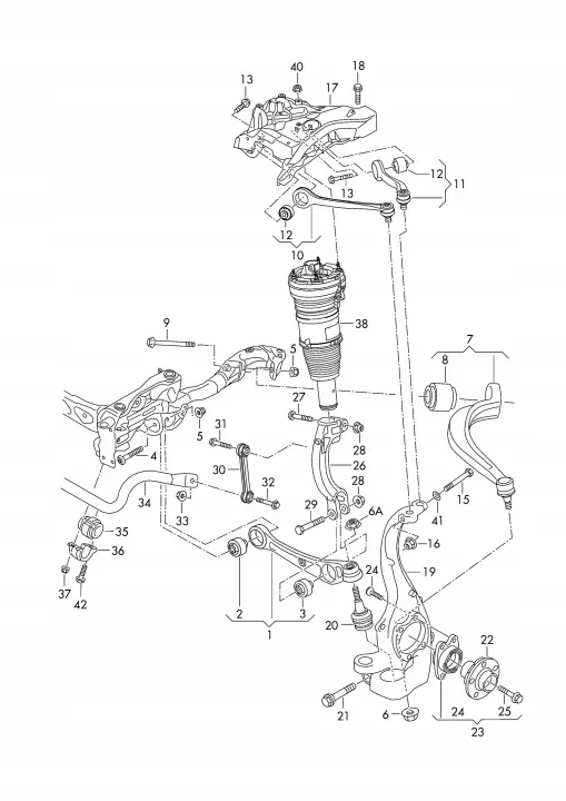 Vasen Etujousihaara OEM 8R0413037B Audi A8 D4 image 9
