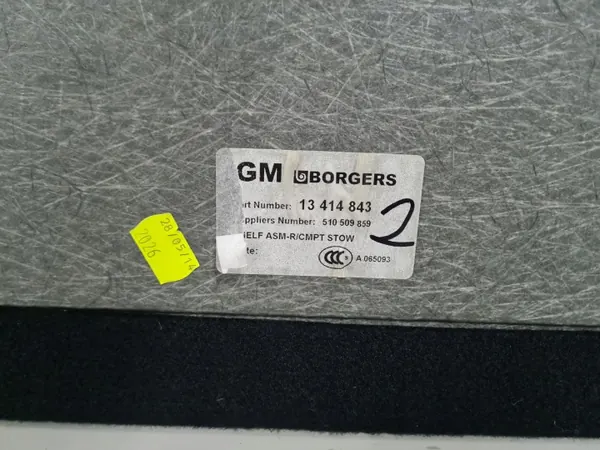 OEM 13414843 Tapis de Plancher Coffre Opel Meriva B image 5