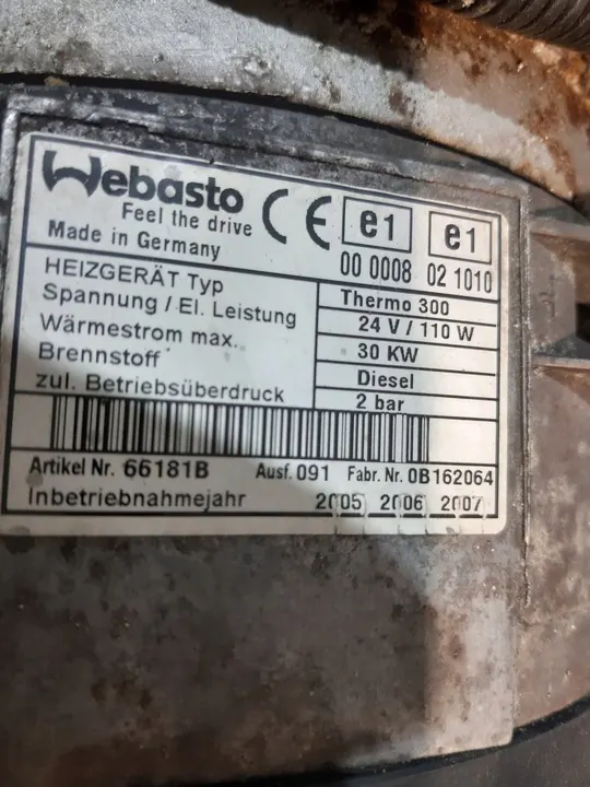 WEBASTO THERMO 300 30KW 24V/110W image 2