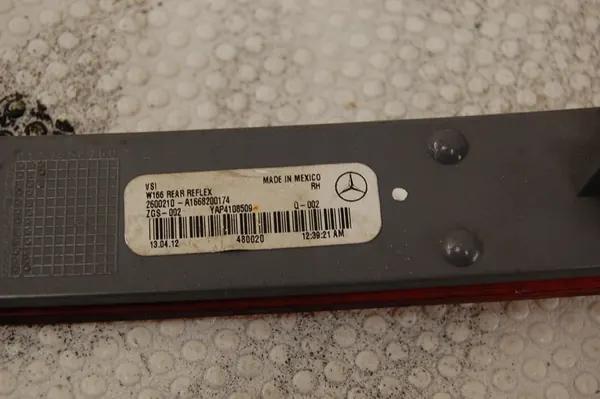 MERCEDES ML W166 Riflettore Paraurti Posteriore A1668200174 image 5