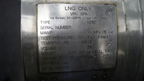 Käytetty LNG-säiliö V250 - OEM-osasto image 4