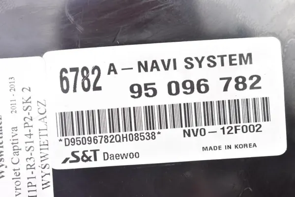 Écran radio navigation OEM 95096782 pour Chevrolet Captiva image 9