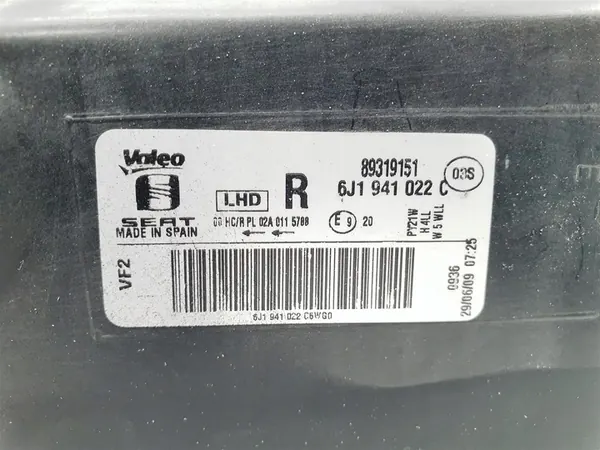 SEAT IBIZA 4 IV 6J1 Farol Dianteiro Direito image 8