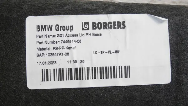 Tapis de coffre gauche OEM 7445814 pour BMW X3 G01/F97 image 5