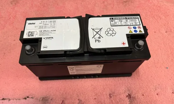 BMW 7604806 AGM Batteri 12V 105Ah 950A Begagnad image 6