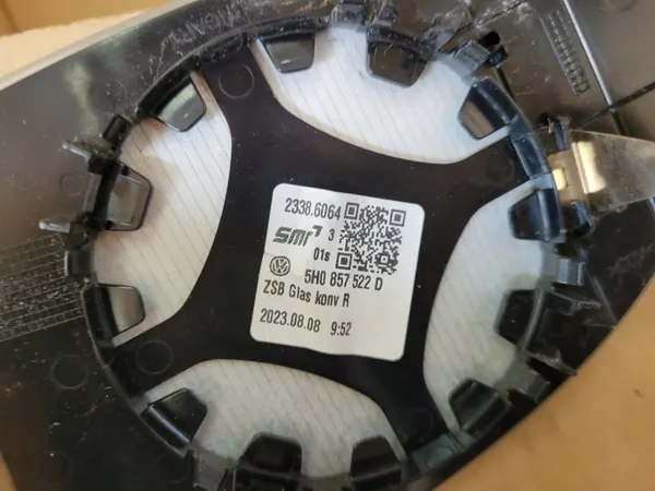 OEM 5H0857522D Konvexer Spiegelglas mit Halteplatte image 3