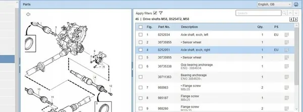 Fram höger axel Volvo S60 I 2.5L 2006 OEM 30735130 image 6