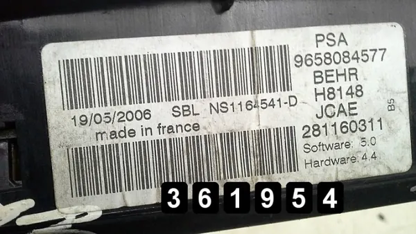 Ecrã de exibição Citroen C4 usado OEM 9658084577 image 4