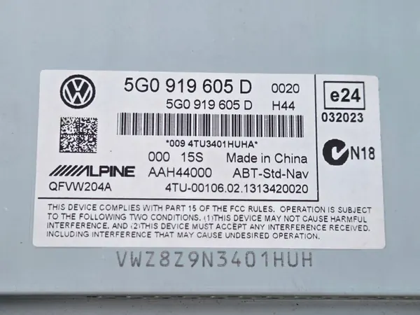 VW Golf VII navigatiescherm OEM 5G0919605D Alpine image 7
