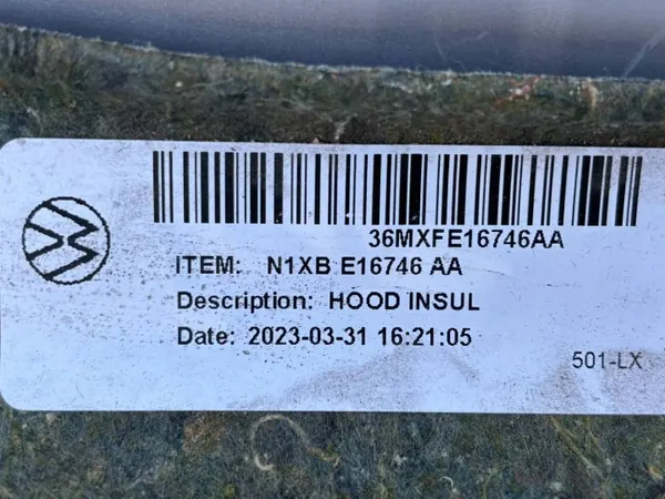 Isolation capot OEM N1XBE16746AA Avant Volkswagen Amarok image 9