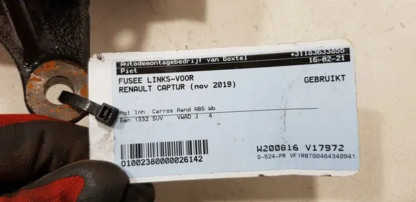 Renault Captur I 1.3 TCe Mozzo anteriore sinistro OEM image 3