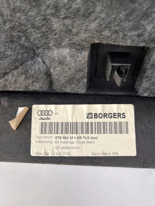 Étagère arrière OEM 8T0863411AR pour Audi A5 Coupé image 3