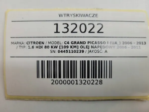 Inyector OEM 0445110239 para 1.6 HDI image 9