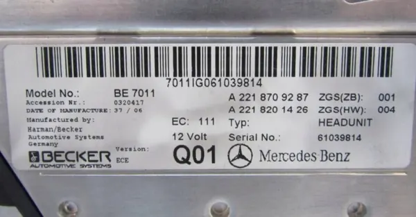 Cambiador CD Radio Comand Mercedes W221 A2218709287 image 6